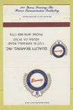 Matchbook Cover - Browning Power Transmission Azusa CA Bearings 40 Strike