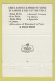 Matchbook Cover - Precision Cutter Grinding  40 Strike