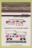 Matchbook Cover - Matchmaker Transportation trucking 40 Strike