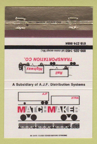 Matchbook Cover - Matchmaker Transportation trucking 40 Strike