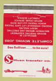Matchbook Cover - Sullivan Trucking Dallas Fort Worth Houston TX 40 Strike