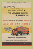 Matchbook Cover - Allied Van Lines Trucking New Orleans LA 40 Strike