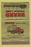 Matchbook Cover - Beard Trucking Sardis MS 40 Strike