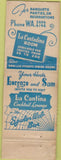 Matchbook Cover - Lorenzo's Buffalo NY Italian food WEAR Spider Web bar