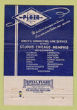 Matchbook Cover - Plaza Express Trucking St Louis MO WEAR 40 Strike