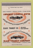 Matchbook Cover - Blair Transit Trucking Saginaw MI WEAR 40 Strike