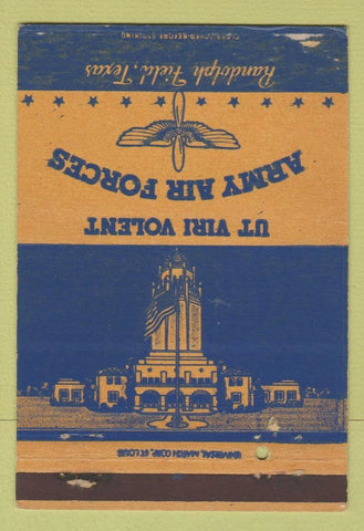 Matchbook Cover - Army Air Forces Randolph Field TX WEAR 40 Strike