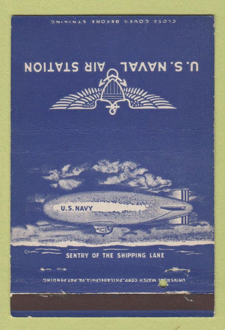 Matchbook Cover - US Naval Air Station Blimp 40 Strike