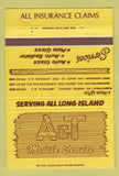 Matchbook Cover - A&T Mobile Service Insurance Amityville NY 40 Strike