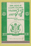 Matchbook Cover - US Army Safety Program Green Cross 40 Strike