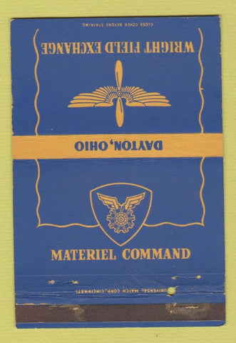 Matchbook Cover - Wright Field Exchange Material Command Dayton OH 40 Strike