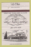 Matchbook Cover - Le Club Roberts Country Manor West Portal NJ 40 Strike