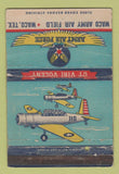 Matchbook Cover - Waco Army Air Field TX WORN 40 Strike