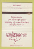 Matchbook Cover - Unicorn Temporary Service employment WEAR 40 Strike