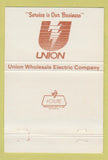 Matchbook Cover - Union Wholesale Electric Alhambra CA 40 Strike