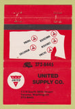 Matchbook Cover - United Supply Tacoma WA 40 Strike