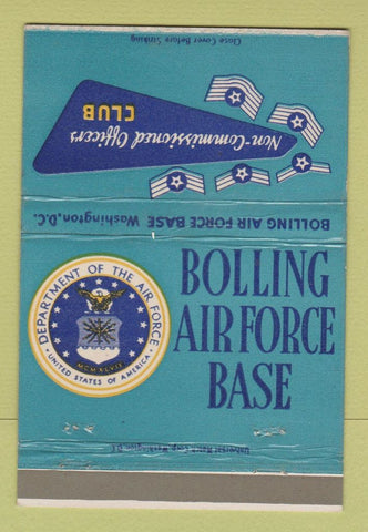 Matchbook Cover - Bolling Air Force Base Washington DC WEAR 40 Strike