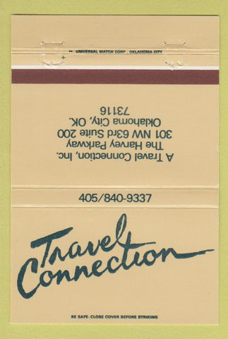 Matchbook Cover - Travel Connection Oklahoma City OK 40 Strike