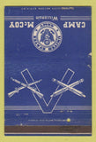 Matchbook Cover - US Army Camp McCoy WI WEAR 40 Strike