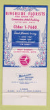 Matchbook Cover - Riverside Florists Flowers Cleveland OH 30 Strike