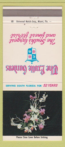 Matchbook Cover - The Exotic Gardens Flowers Boca Raton Hollywood FL 30 Strike