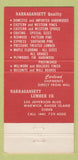 Matchbook Cover - Narragansett Lumber Company Warwick RI 30 Strike