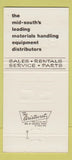 Matchbook Cover - Delta Clark Fork Lifts Jackson Memphis TN 30 Strike