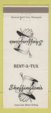 Matchbook Cover - Sheffington's Tuxedo Rentals Cincinnati St Paul MN 30 Strike