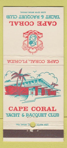 Matchbook Cover - Cape Coral Yacht Racquet Club FL 30 Strike