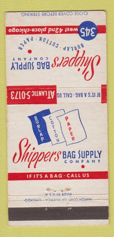 Matchbook Cover - Shippers Bag Supply Chicago IL 1952 30 Strike