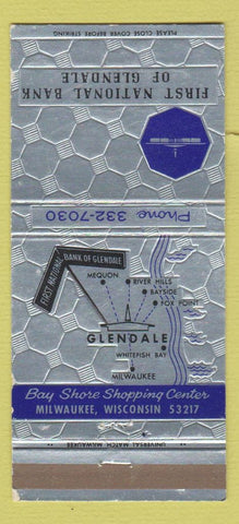 Matchbook Cover - First National Bank Glendale Milwaukee WI 30 Strike