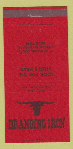 Matchbook Cover - Branding Iron Boston MA restaurant 30 Strike