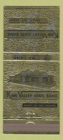 Matchbook Cover - Kaw Valley State Bank Kansas City KS 30 Strike
