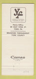 Matchbook Cover - York Federal Savings PA WEAR 30 Strike