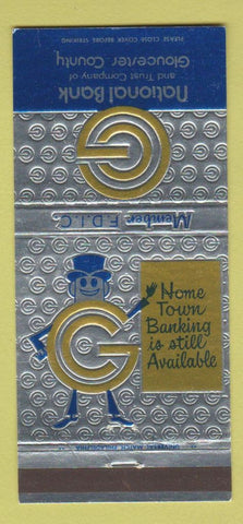 Matchbook Cover - National Bank Gloucester County 30 Strike