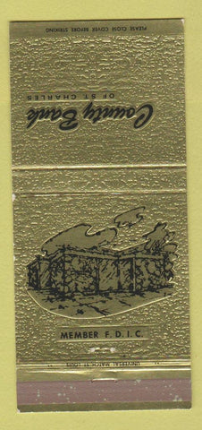 Matchbook Cover - County Bank St Charles MO 30 Strike