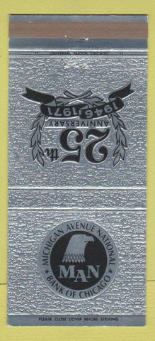 Matchbook Cover - Michigan Avenue National Bank Chicago IL 1971 30 Strike