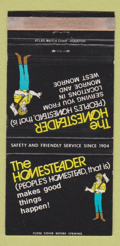 Matchbook Cover - The Homesteader Bank WEAR 30 Strike