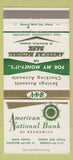 Matchbook Cover - American National Bank Brunswick GA 30 Strike