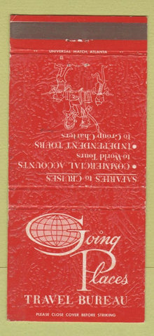 Matchbook Cover - Going Places Travel Agency Birmingham AL 30 Strike