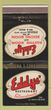 Matchbook Cover - Eddys' Restaurant Kansas City MO 30 Strike