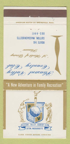 Matchbook Cover - Pleasant Valley Country Club Sutton MA 30 Strike