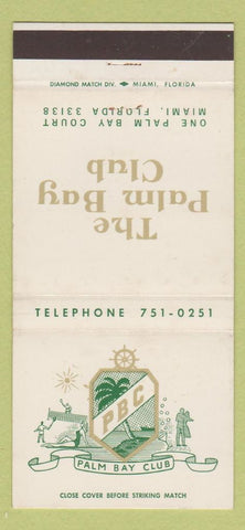 Matchbook Cover - The Palm Bay Club Miami FL 30 Strike