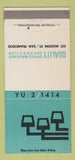Matchbook Cover - Quality Office Machines Corp San Francisco CA 30 Strike