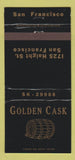 Matchbook Cover - Golden Cask San Francisco CA 30 Strike
