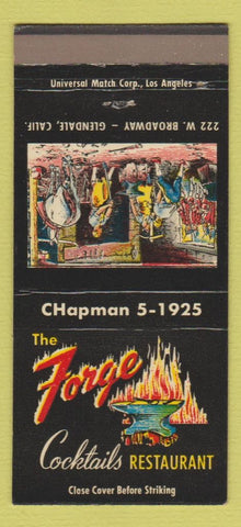 Matchbook Cover - The Forge Restaurant Glendale CA 30 Strike