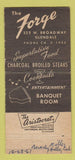 Matchbook Cover - The Forge Restaurant Glendale CA 30 Strike
