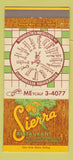 Matchbook Cover - Sierra Restaurant Bellflower CA 30 Strike