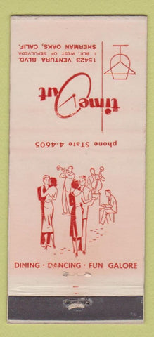 Matchbook Cover - Time Out Sherman Oaks CA restaurant WEAR 21 Strike Feature
