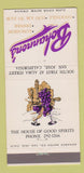 Matchbook Cover - Bohannon's Restaurant San Jose CA 30 Strike